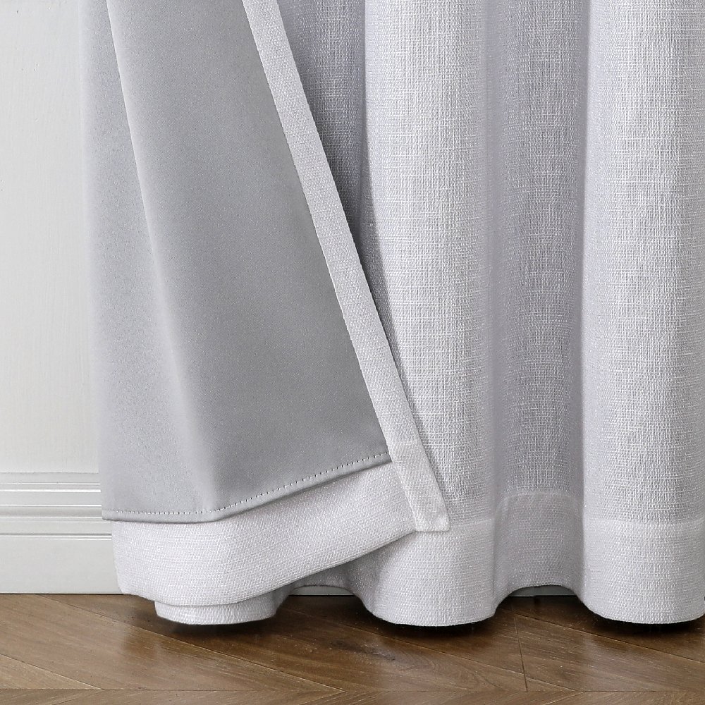 Cortina blackout de poliéster Regal Home Collections® Campbell de 2.41 m color blanco - Image 3