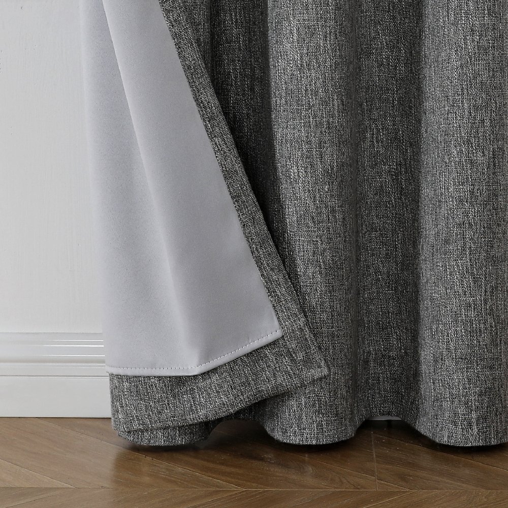 Cortina blackout de poliéster Regal Home Collections® Campbell de 2.41 m color grafito - Image 2