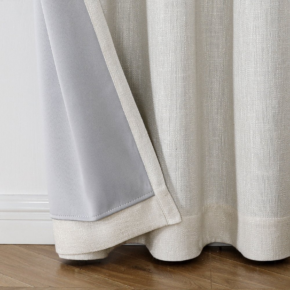 Cortina blackout de poliéster Regal Home Collections® Campbell de 2.41 m color marfil - Image 3