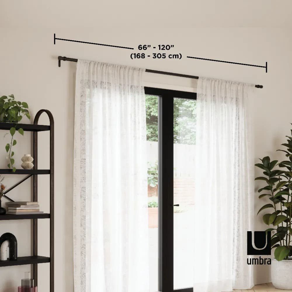 Cortinero extensible Umbra™ Cappa de 1.68 m a 3.05 m color negro - Image 9