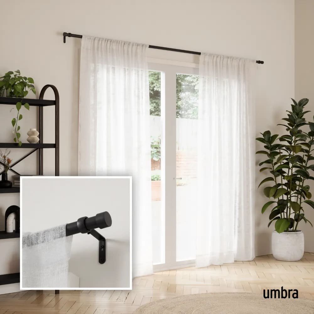 Cortinero extensible Umbra™ Cappa de 1.68 m a 3.05 m color negro - Image 8