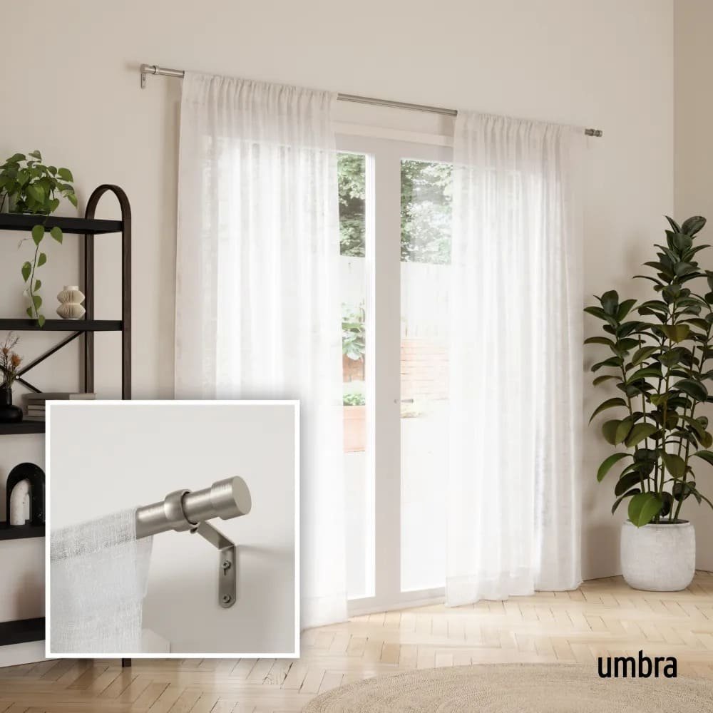 Cortinero extensible Umbra™ Cappa de 1.68 m a 3.05 m color plateado - Image 9